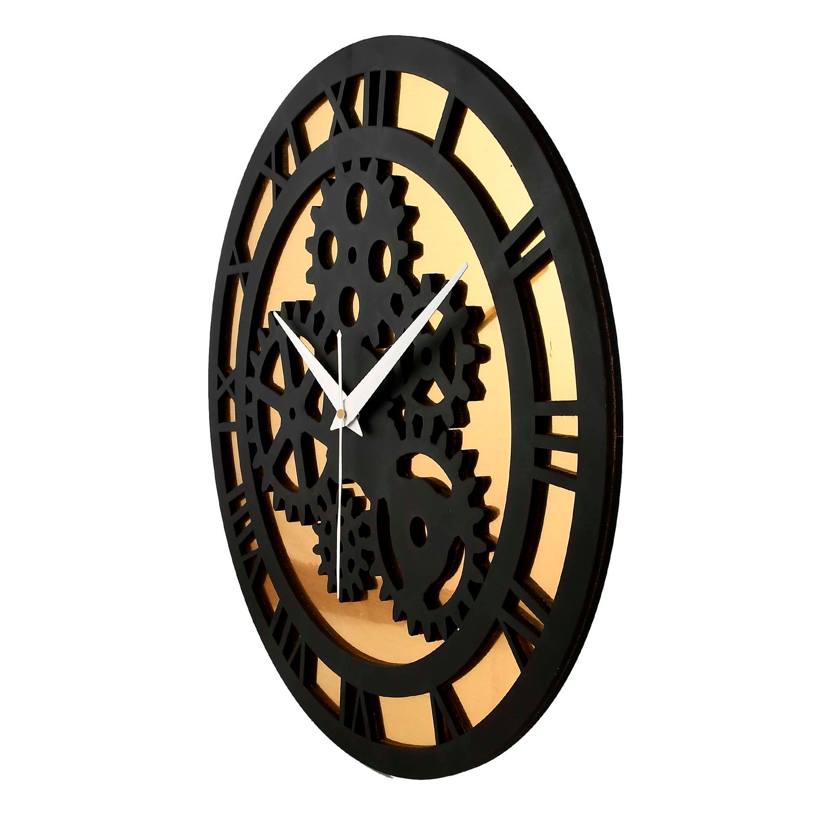 Wooden Silent Non-Ticking Wall Clock for Home Stylish Latest Designer Wall Clock for Home Living Room Bedroom Office Hall - Image 2